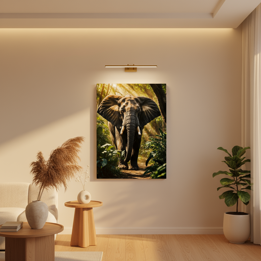 Elephant in woods Canvas